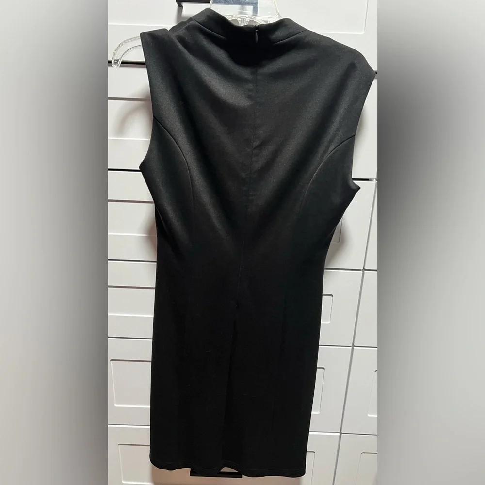 Joseph Ribkoff dress sculted neckline lined zipperred back (D1)